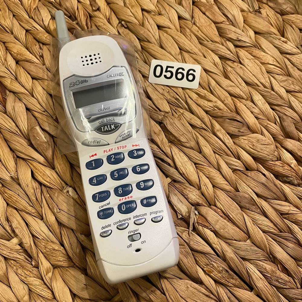 ✅GE 2.4 GHz Cordless Handset Caller ID Digital Answering White #️⃣0566